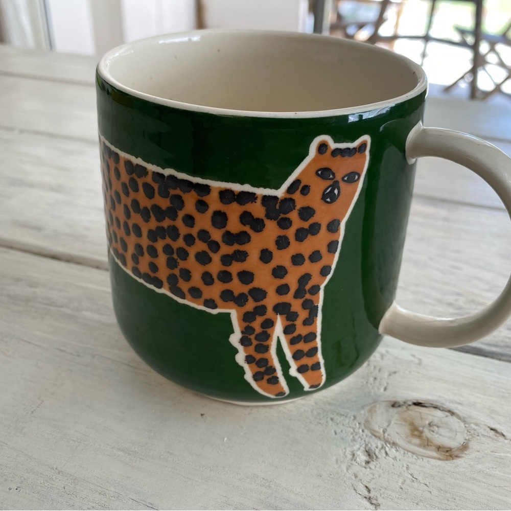 Anthropologie - Leopard Print Green Mug by M.Velho